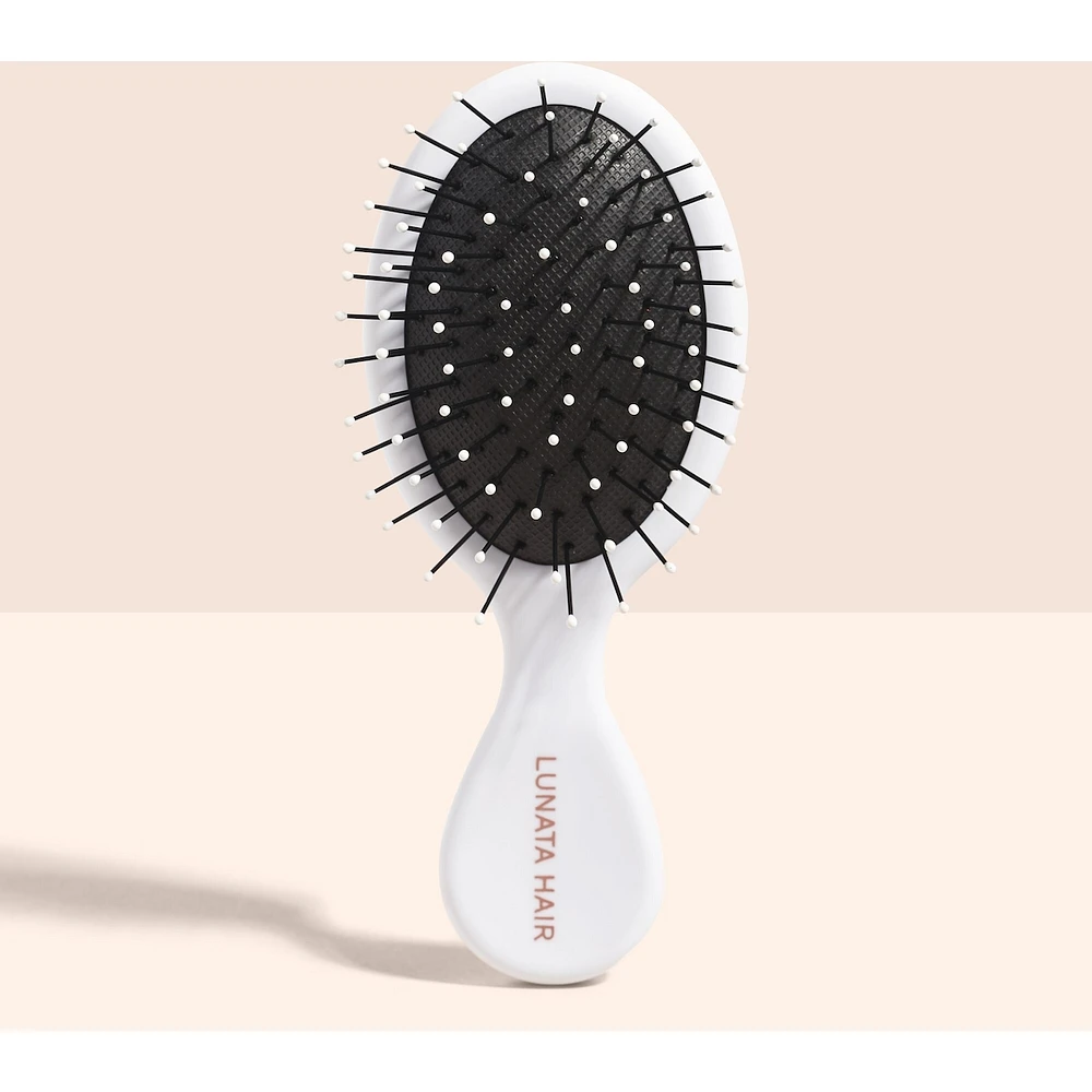 Brosse pour cheveux secs et humides Lunata Detangle Me – Mini blanc