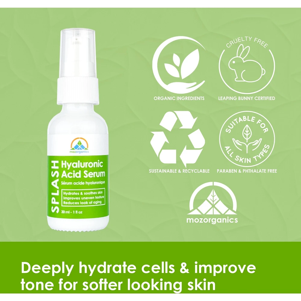 Hyaluronic Acid Serum for Skin - Hydrating Face Serum with Vitamin C & Vitamin E