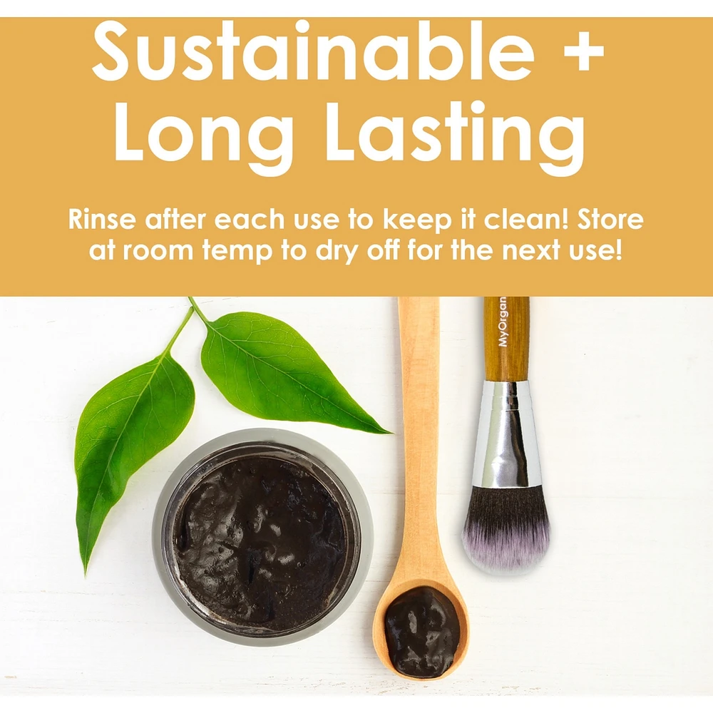 Face Mask Brush - Soft Bamboo Facial Mud Mask Applicator Brush