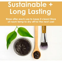 Face Mask Brush - Soft Bamboo Facial Mud Mask Applicator Brush