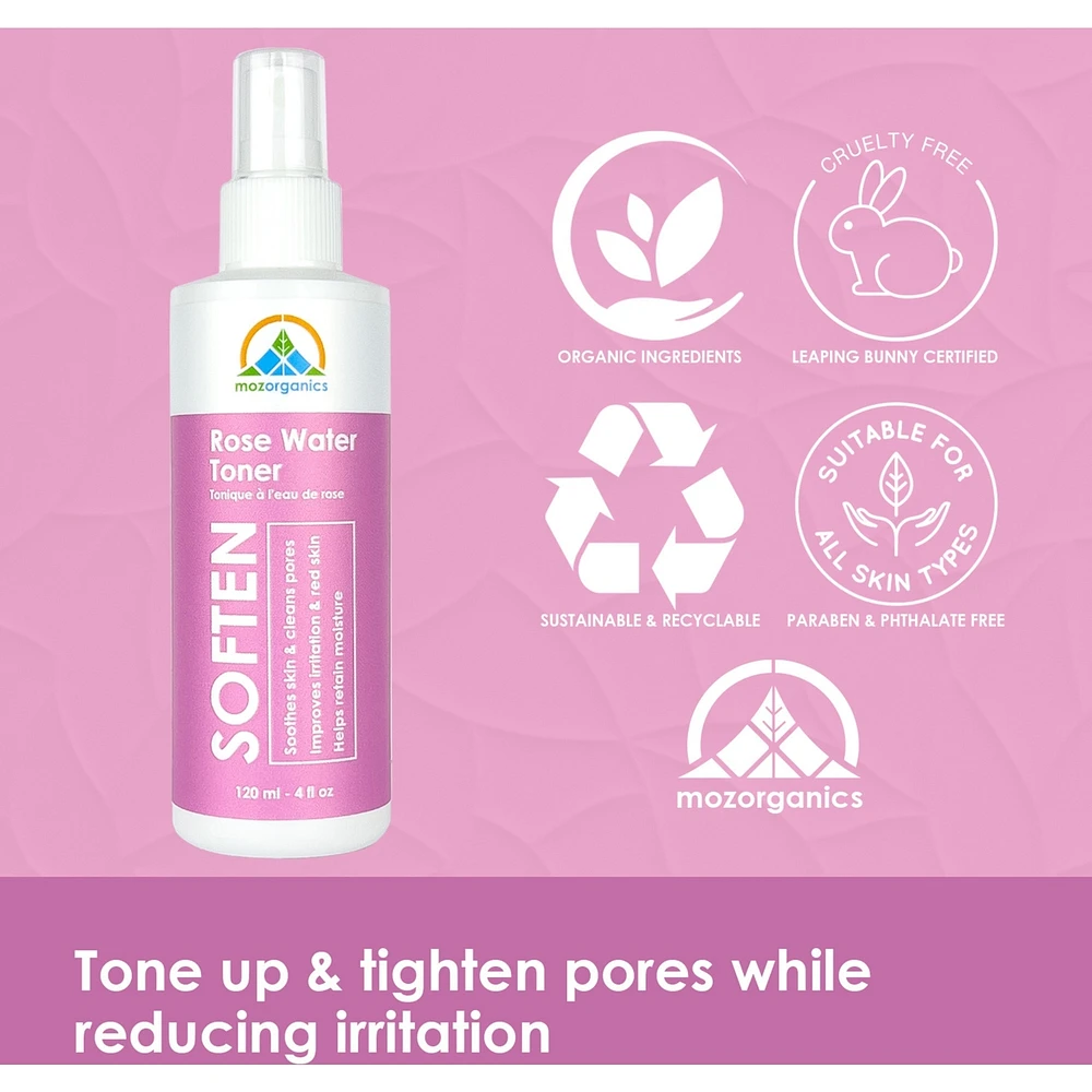 Rose Water Toner for Face & Hair