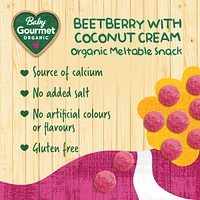 Baby Gourmet Meltable Mushies Beetberry with Coconut Cream organic baby snack