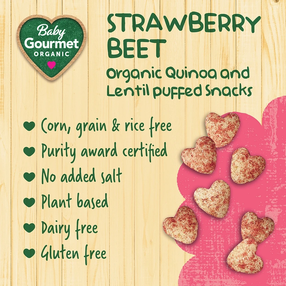Baby Gourmet Puffies Strawberry Beet organic baby snack