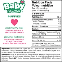 Baby Gourmet Puffies Strawberry Beet organic baby snack