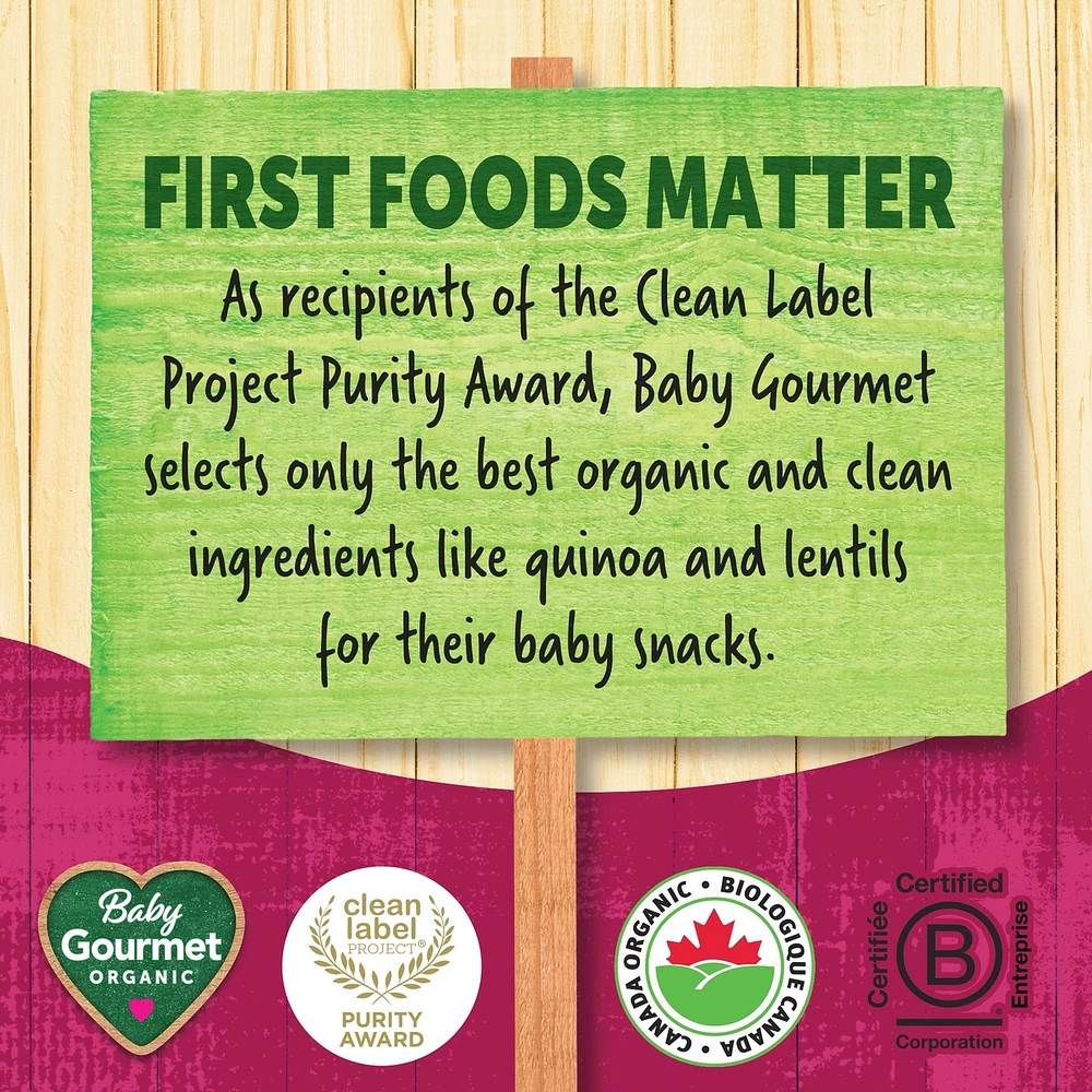 Baby Gourmet Puffies Strawberry Beet organic baby snack