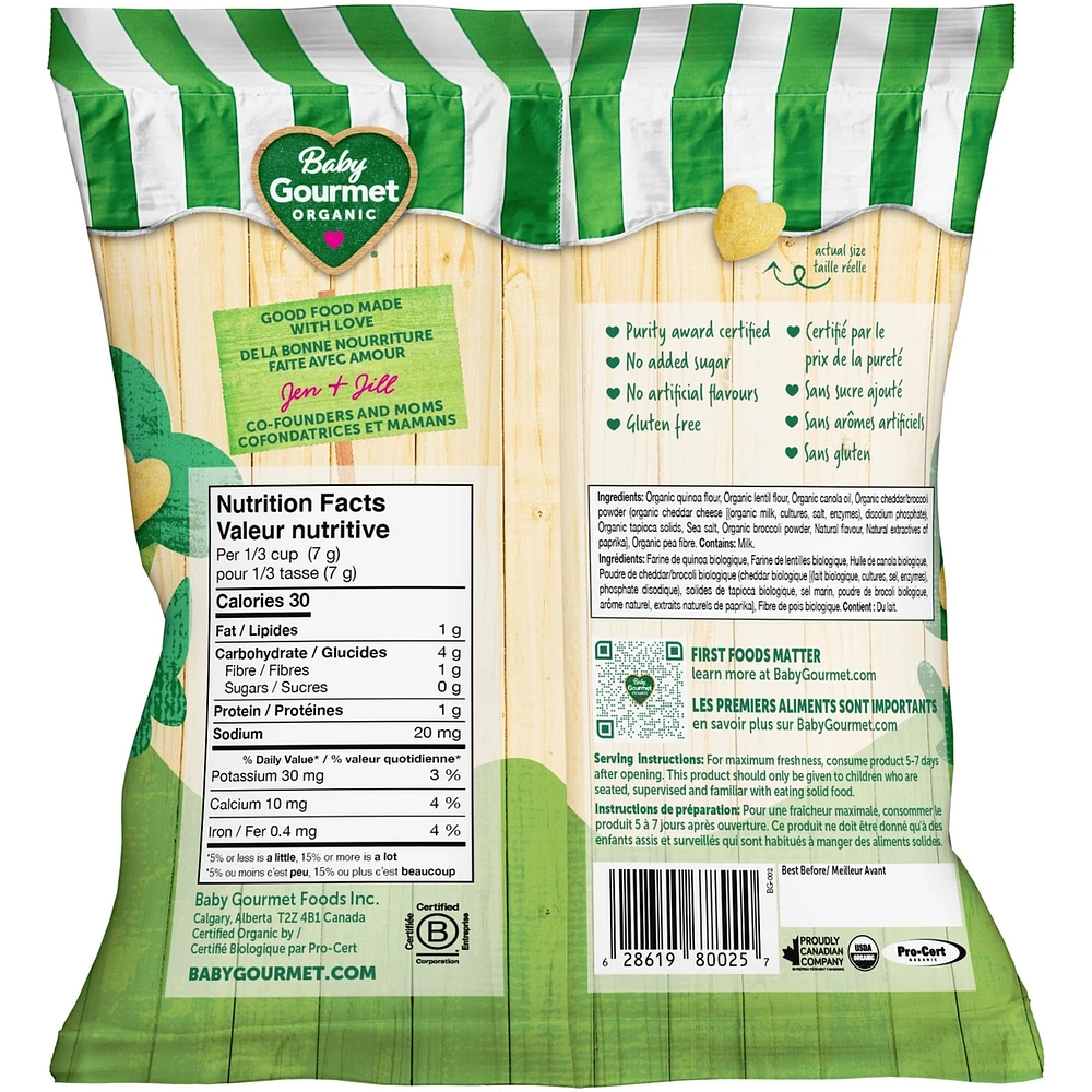 Baby Gourmet Puffies Cheesy Broccoli organic baby snack