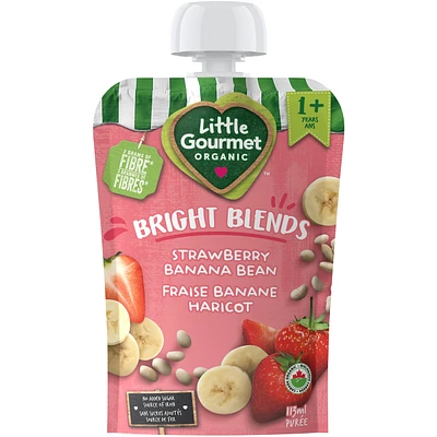 Little Gourmet Organic Toddler Snack Bright Blends Pear Cherry Spinach Chia