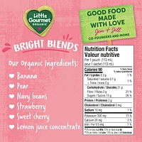 Little Gourmet Organic Toddler Snack Bright Blends Pear Cherry Spinach Chia