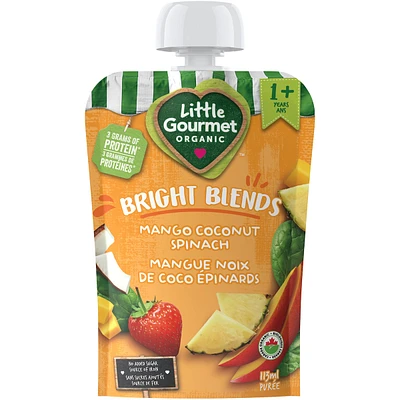 Little Gourmet Organic Toddler Snack Bright Blends Strawberry Banana Bean
