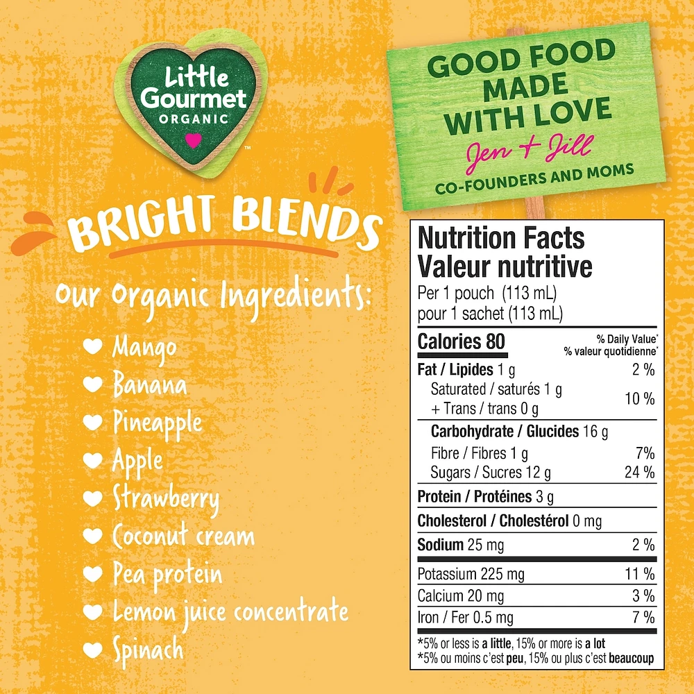 Collation biologique pour tous-petits fraise banane haricot de Little Gourmet