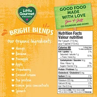 Little Gourmet Organic Toddler Snack Bright Blends Strawberry Banana Bean