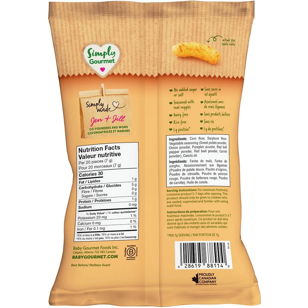 Simply Gourmet Crunchers Zesty Veggie baby snack