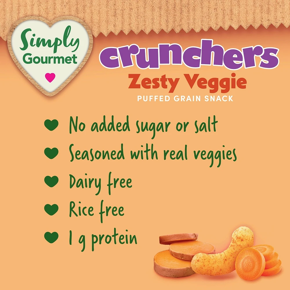 Simply Gourmet Crunchers Zesty Veggie baby snack