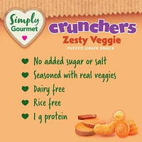 Simply Gourmet Crunchers Zesty Veggie baby snack