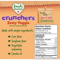 Simply Gourmet Crunchers Zesty Veggie baby snack