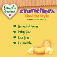Simply Gourmet Crunchers Cheddar Style baby snack