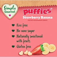 Simply Gourmet Puffies Strawberry Banana baby snack