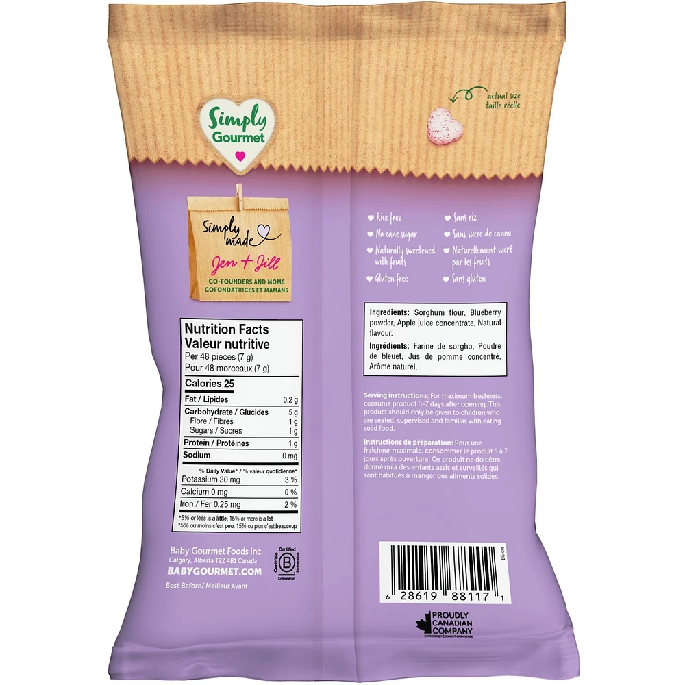 Simply Gourmet Puffies Blueberry Apple baby snack