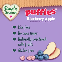 Simply Gourmet Puffies Blueberry Apple baby snack