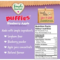 Simply Gourmet Puffies Blueberry Apple baby snack