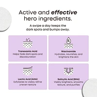 Radiant Reset Exfoliating Toner Pads for Dark Spots and Ingrown Hairs