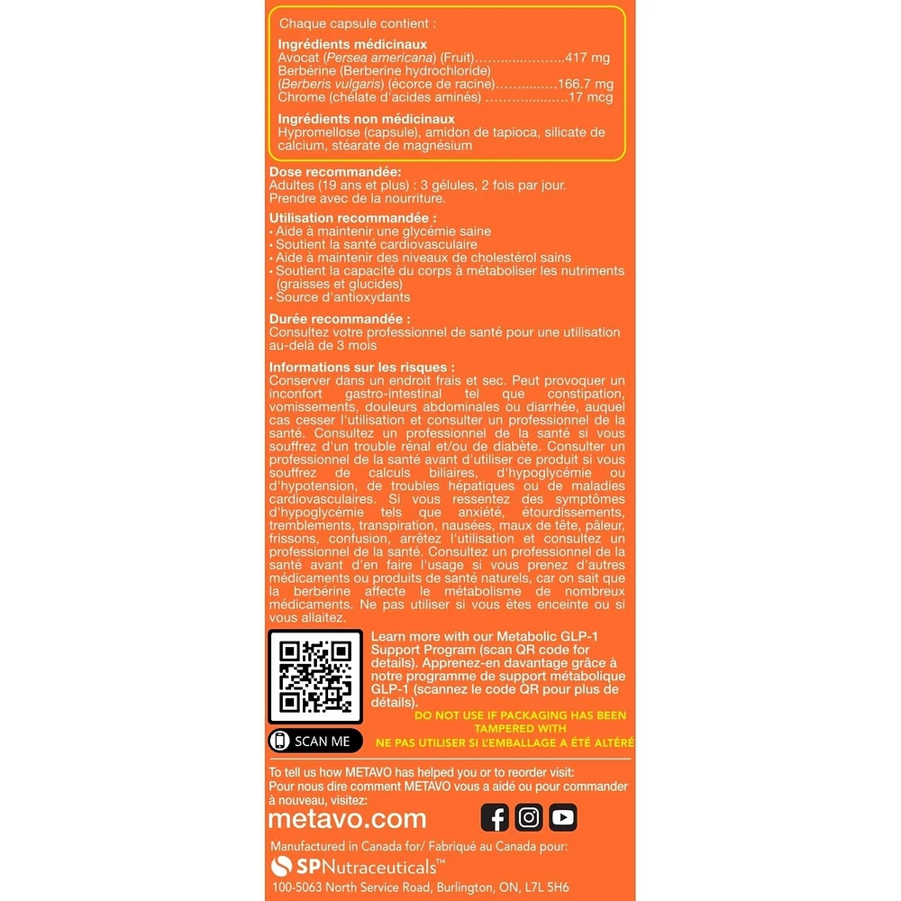 Metavo Advanced Blood Sugar Support Capsules