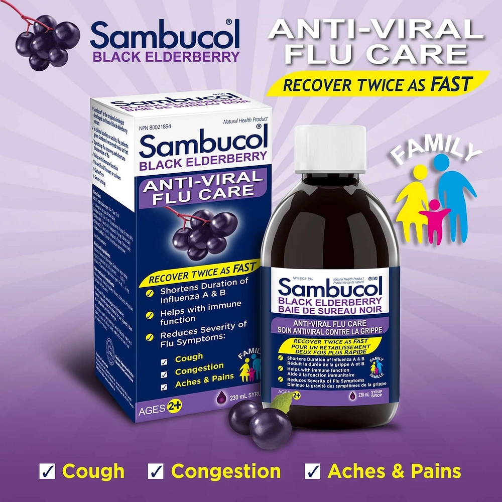 Sambucol Original Family Syrup Anti Viral Flu Care