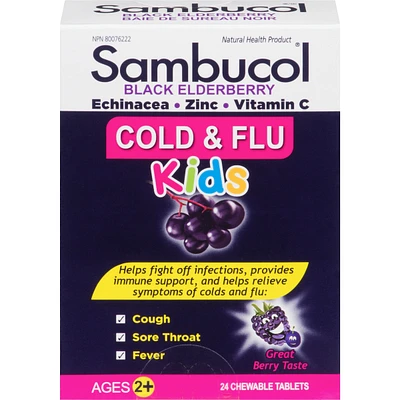 Sambucol Jr Chew Cold and Flu