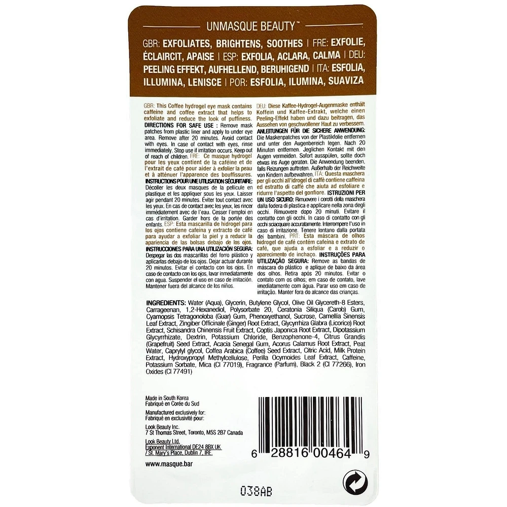 Coffee Hydro Gel Eye Patches
