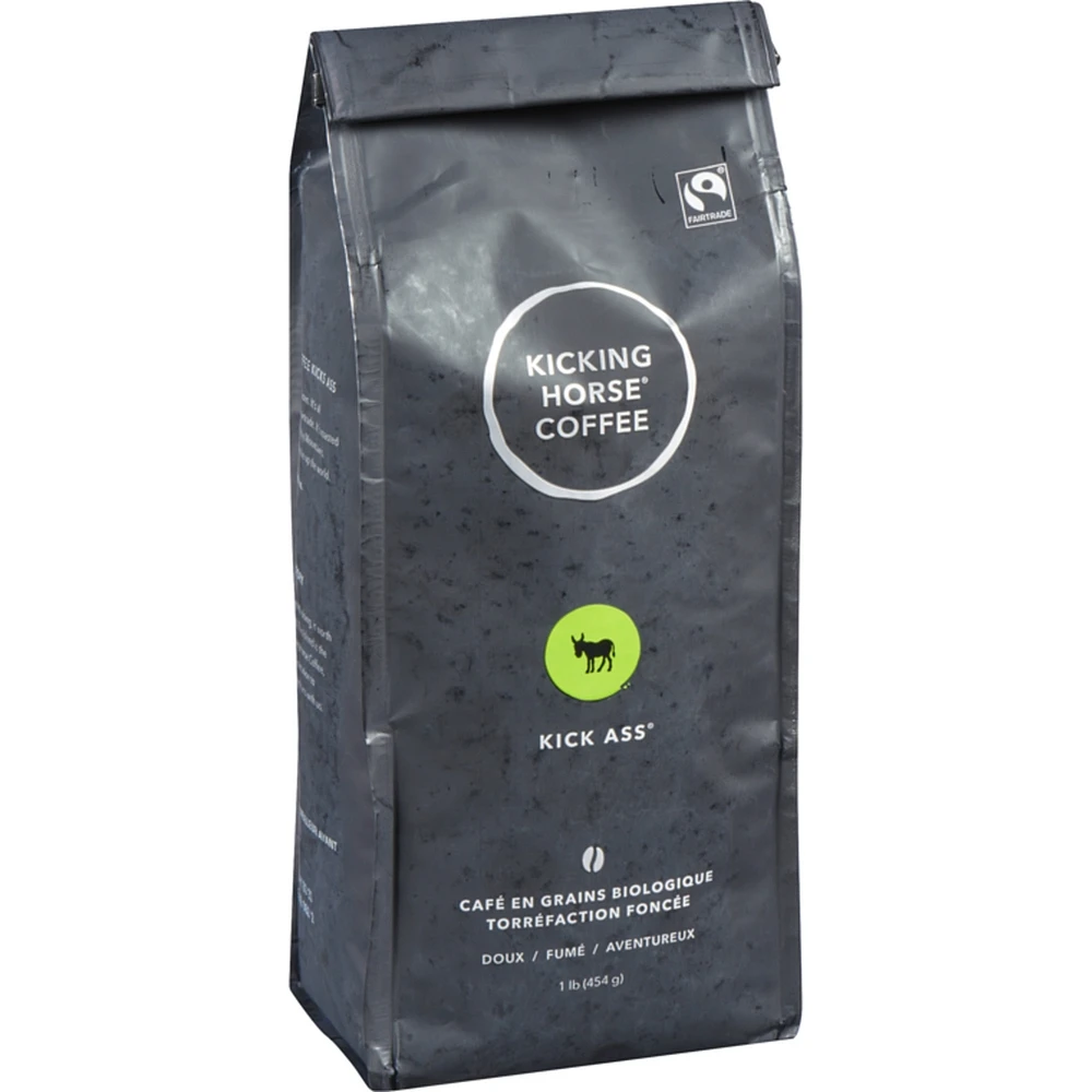 Café En Grains Biologique Équitable Torréfaction Foncée, Kick Ass