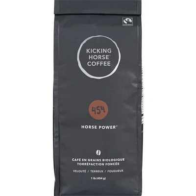 Organic Fairtrade Dark Roast Whole Bean Coffee, 454 Horse Power