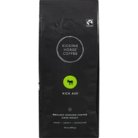 Organic Fairtrade Dark Roast Ground Coffee, Kick Ass