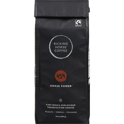 Organic Fairtrade Dark Roast Ground Coffee, 454 Horse Power