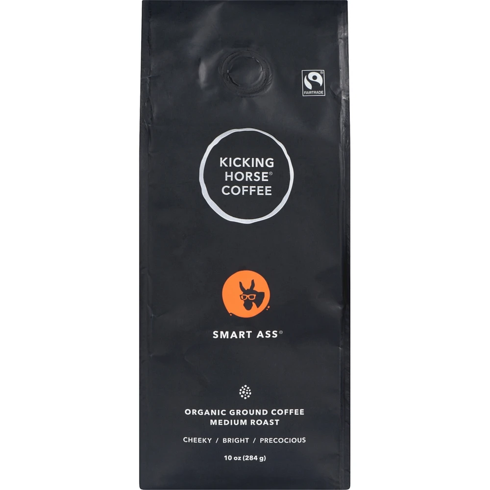 Organic Fairtrade Medium Roast Ground Coffee, Smart Ass