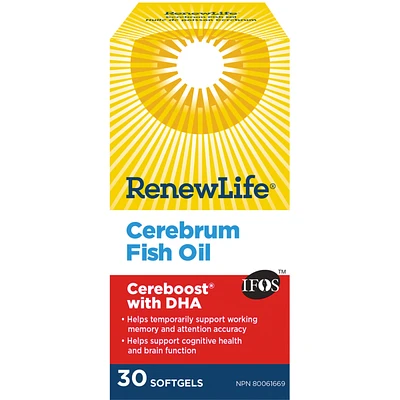 Renew Life® Cerebrum Cereboost™ with DHA, 30 Softgels