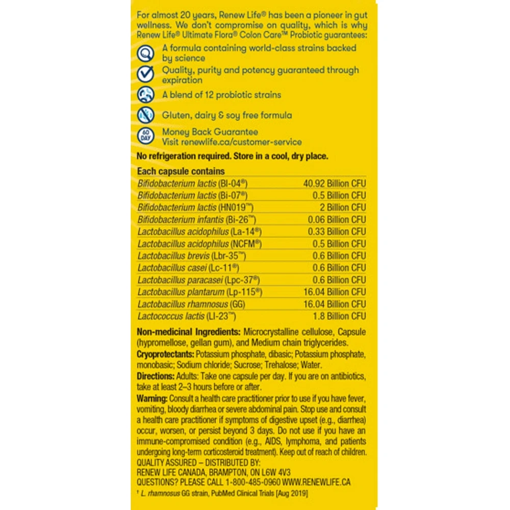 Ultimate Flora Colon Care Probiotic, 80 Billion Active Cultures