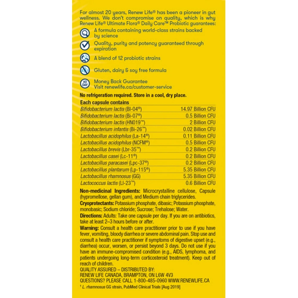 Ultimate Flora Daily Care Probiotic, 30 Billion Active Cultures