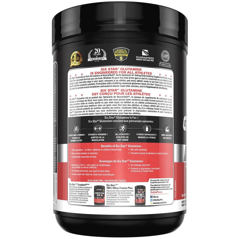 Six Star Elite Series Glutamine Powder