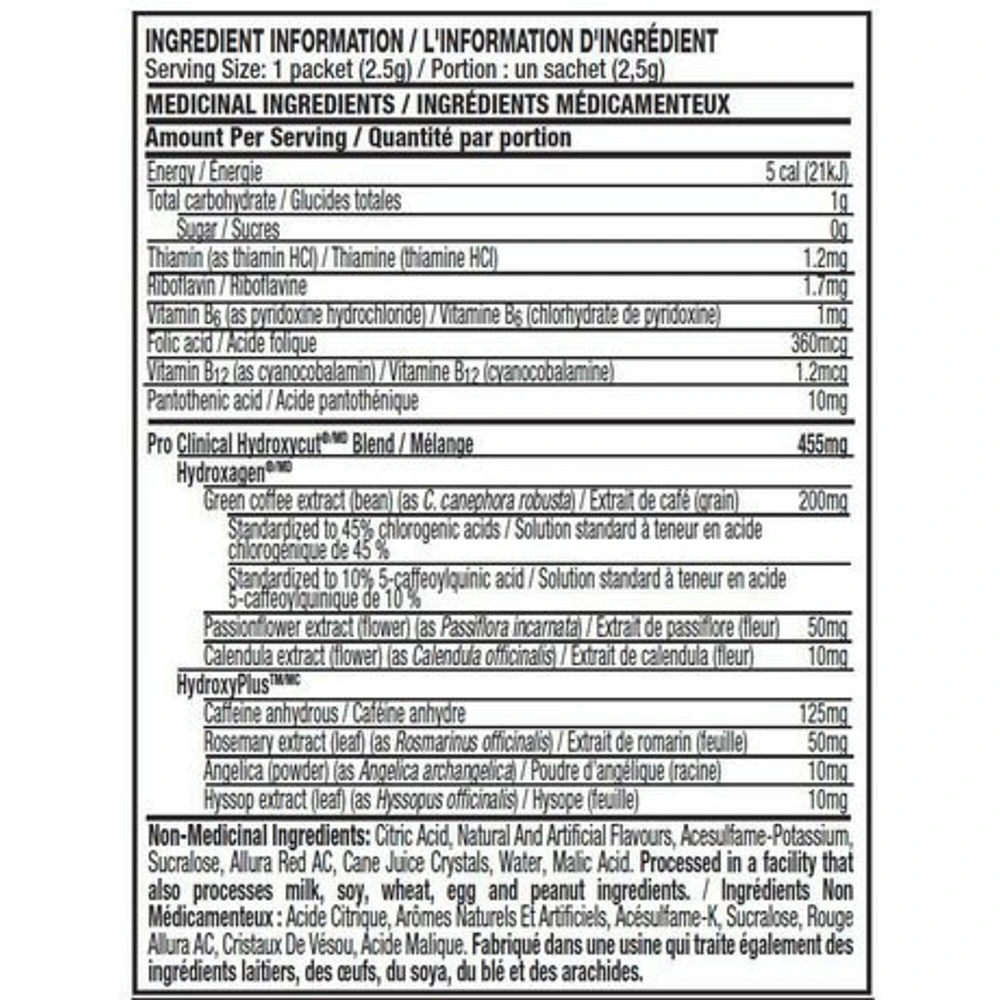 Hydroxycut Wildberry Instant Drink Mi