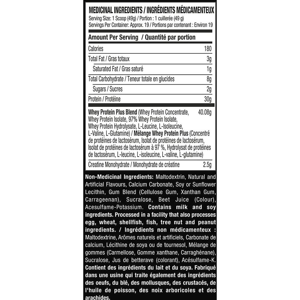 Six Star Elite Series Whey Protein Plus Strawberry Powder