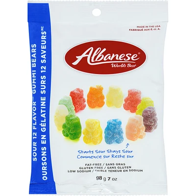Oursons en gélatine surs 12 saveurs