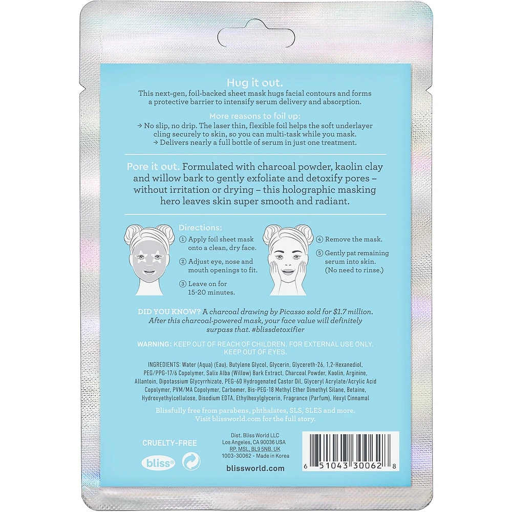 Bliss The Detoxifier Holographic  Foil Sheet Mask