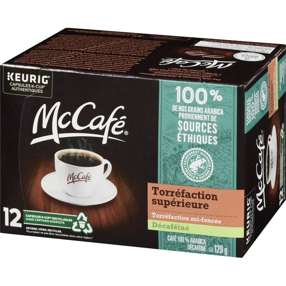 Premium Medium Dark Roast, Decaf, K-Cup Coffee Pods, 12 Count