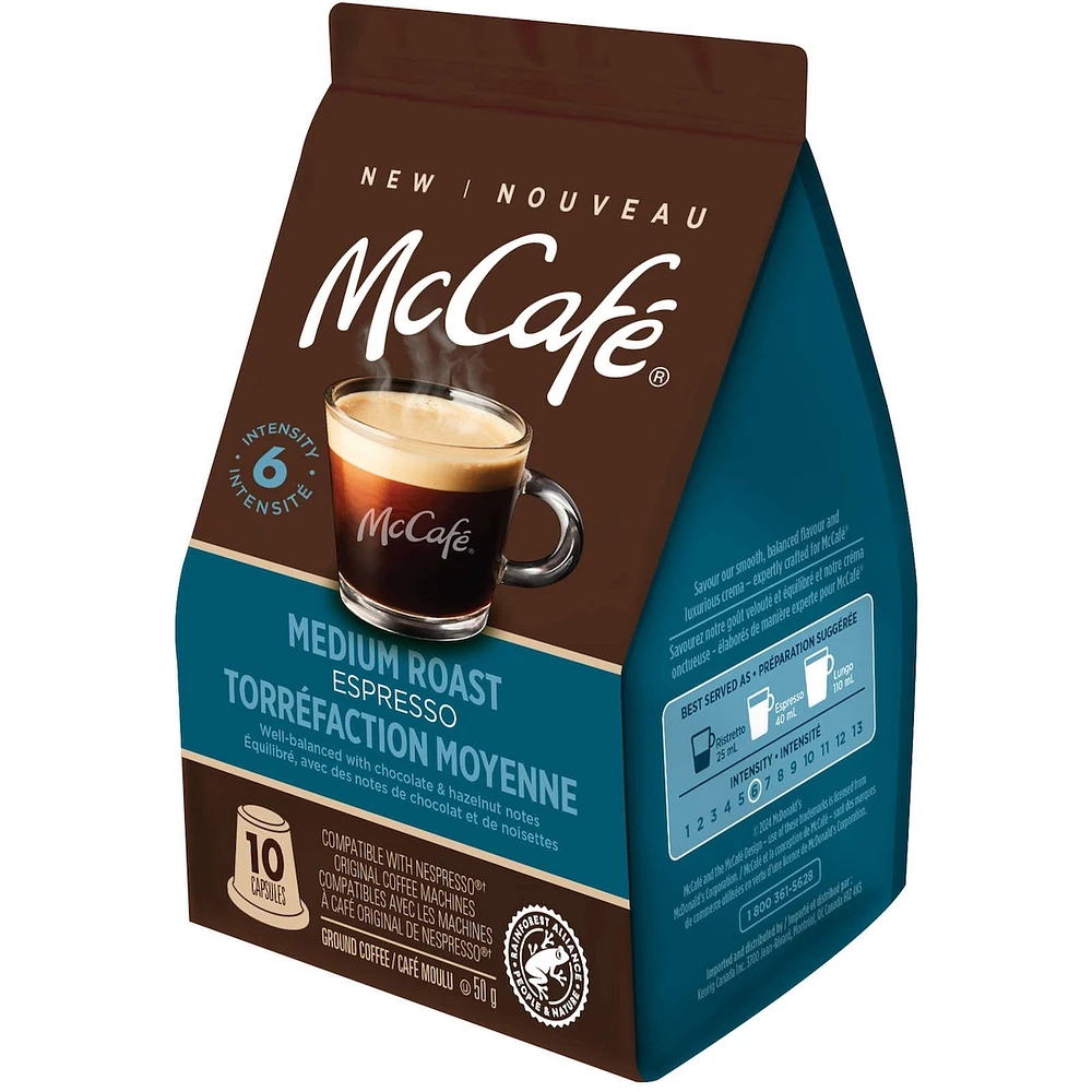 Espresso Medium Roast Coffee Capsules, Nespresso Original Line Compatible Capsules
