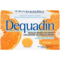 Dequadin Dequalinium Chloride Orange 16 Lozenges