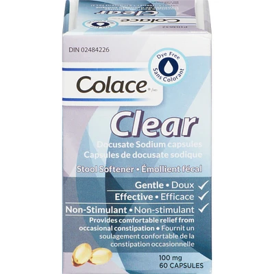 Docusate Sodium Capsules Stool Softener Clear