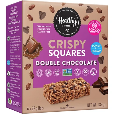 Carrés croustillants double chocolat