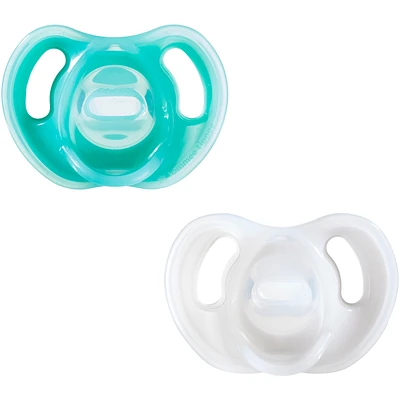 Ultra-light Pacifiers, 18- months, 2 pack of one piece silicone