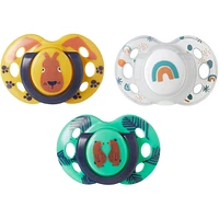 Fun Style Pacifier and Fun Style Night Glow in the Dark Pacifier, Symmetrical Design, BPA-Free, Includes Sterilizer Box, 18-36 months. Pack of 3 Pacifiers