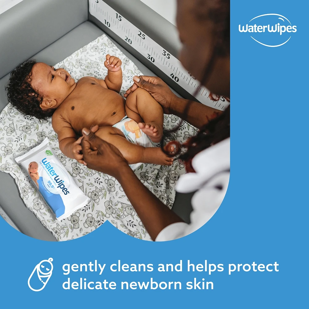 Plastic-Free Original Baby Wipes, 99.9% Water Based Unscented & Hypoallergenic for Sensitive Skin, Packaging May Vary